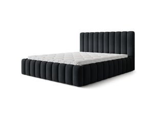 Lit coffre 160x200 cm <strong>MASSENO</strong> <strong></strong> coloris noir