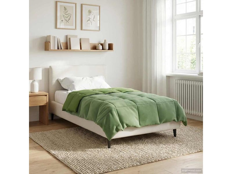  Duvet - couette complet toute l'année 140 x 200 cm 4 saisons vert  - Conforama D