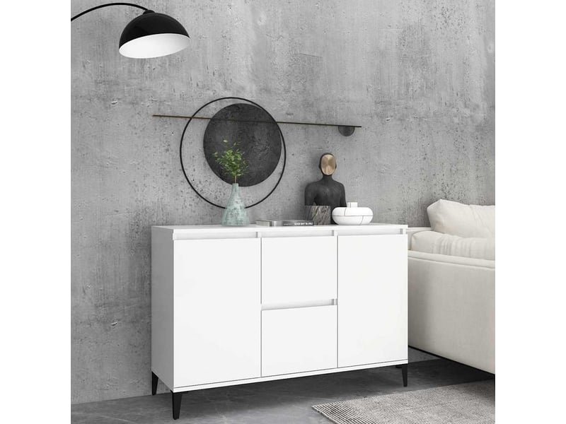  Buffet - bahut - meuble de rangement blanc 102x35x70 cm bois d'ingénierie  - Conforama B