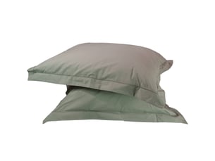 Taies d'oreiller percale de coton sensei - gris perle - 50x70_lot2