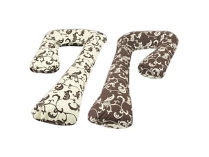 Coussin d'accouchement prepost natal dessin floral sombre - dessin floral clair
