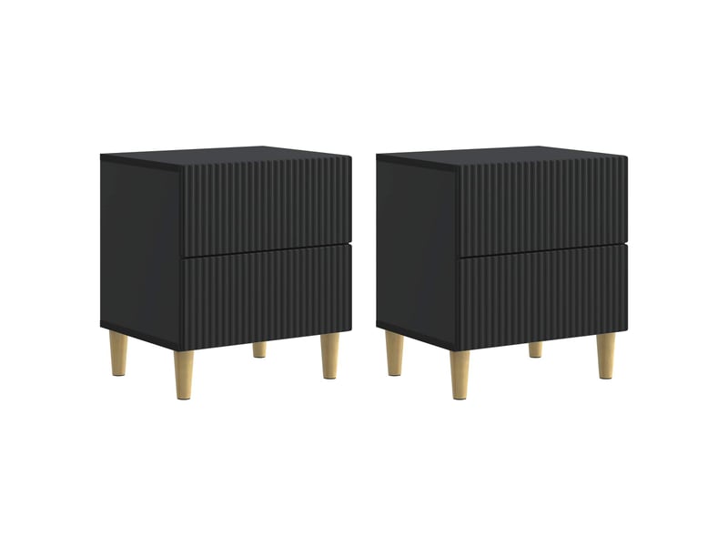  Table de chevet avec tiroir 2 pièces noir 43 x 34,5 x 48 cm  - Conforama B