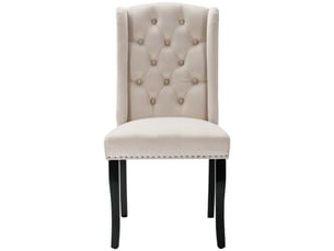 Lot de 6 chaises de salle à manger,45x61x100 cm,velours,beige