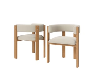 Chaise de salle à manger ergonomique (2 pièces) avec rembourrage épais, pieds en métal stables et aspect bois – respirante, facile d'entretien, pour chambre à coucher, salle à manger et salon