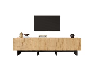 Meuble tv coloris naturel 180 cm <strong>MODFU</strong> <strong></strong>