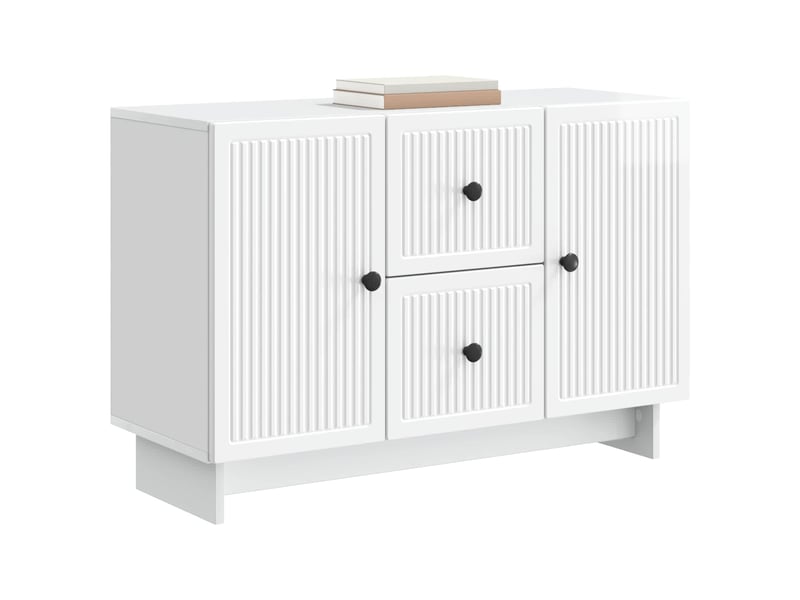 Buffet - bahut - meuble de rangement blanc brillant 89 x 34,5 x 60 cm bois d'ingénierie - Conforama C