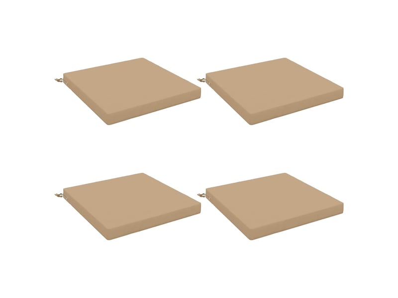  Lot de 4 coussins de siège, coussins d'assise soest 100 % polyester sable cf60548  - Conforama A