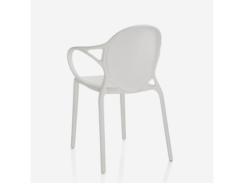  Lot de 4 chaises empilables en polypropylène rita pour intérieur et extérieur - blanc  - Conforama D