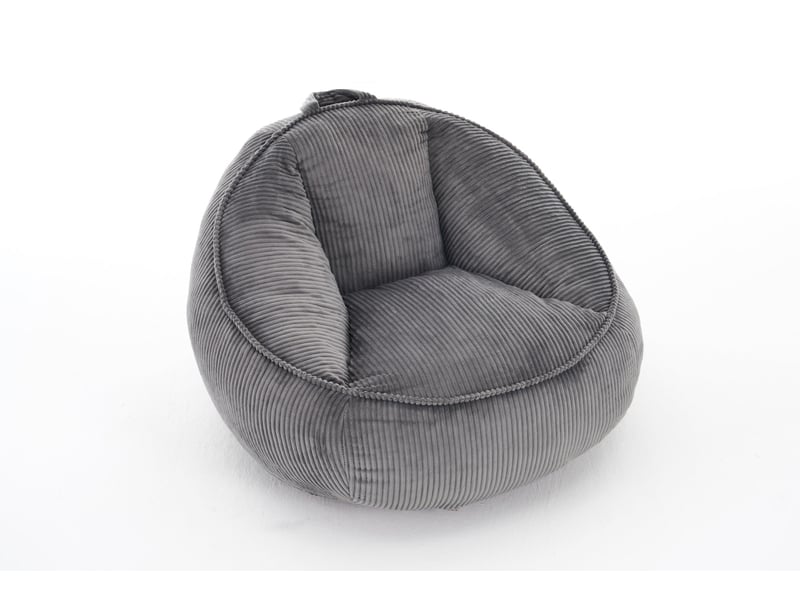  Fauteuil poire 90x90x59 cm dossier ergonomique gris clair  - Conforama A