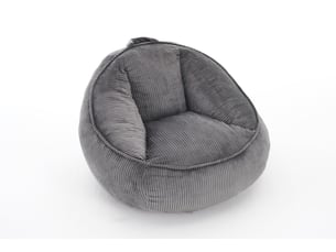 Fauteuil poire 90x90x59 cm dossier ergonomique gris clair