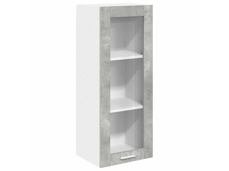  Meuble de rangement cuisine, armoire suspendue gris béton 40x31x100cm bois d'ingénierie  - Conforama A