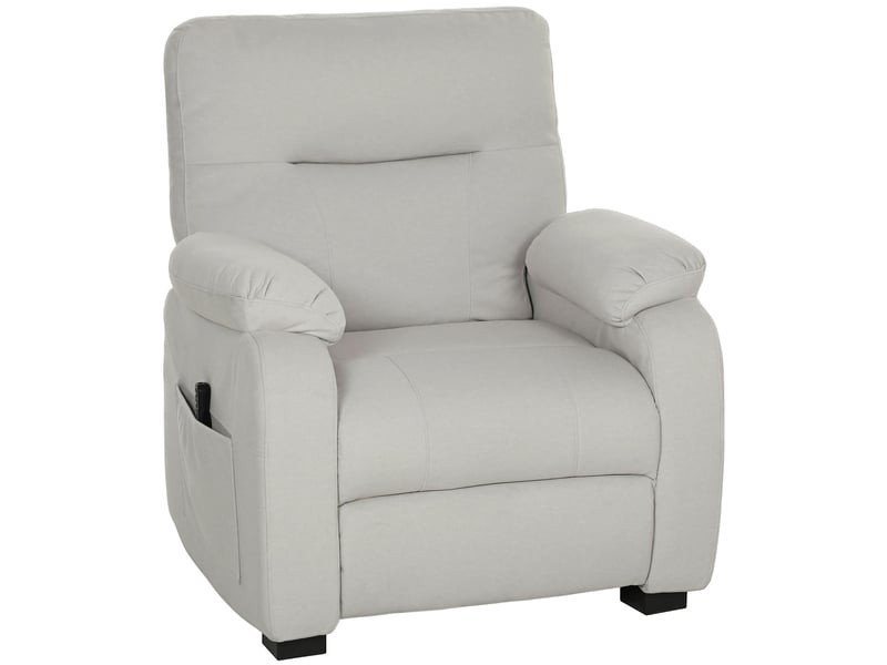  Fauteuil relax électrique inclinable en velours crème 96x90x103 cm  - Conforama A