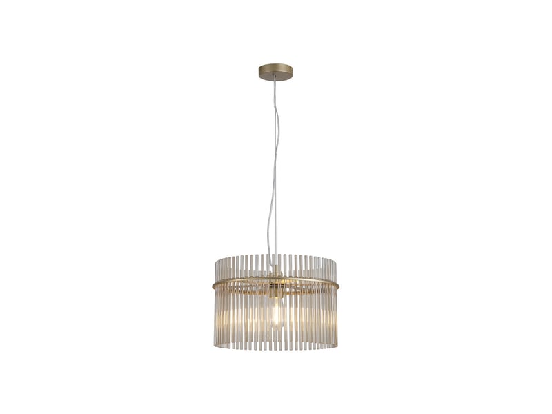  Searchlight swizzle suspension, dorée, tiges couleur champagne, 1 douille e27  - Conforama C