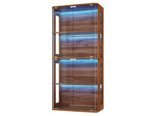 Vitrine coloris marron <strong>LEYTN</strong> <strong></strong> - 80 cmx170 cm