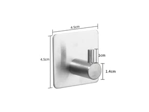 2pcs 304 crochets auto-adhésifs en acier inoxydable, crochets de serviette sans poinçon