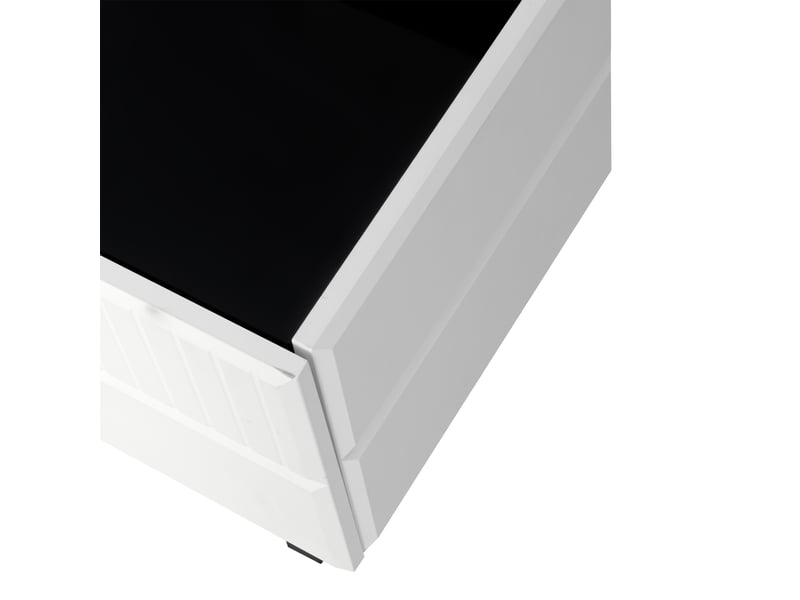  Meuble tv 170 x 35 x 47 cm noir et blanc avec 3 tiroirs, meuble bas moderne avec rangement  - Conforama E