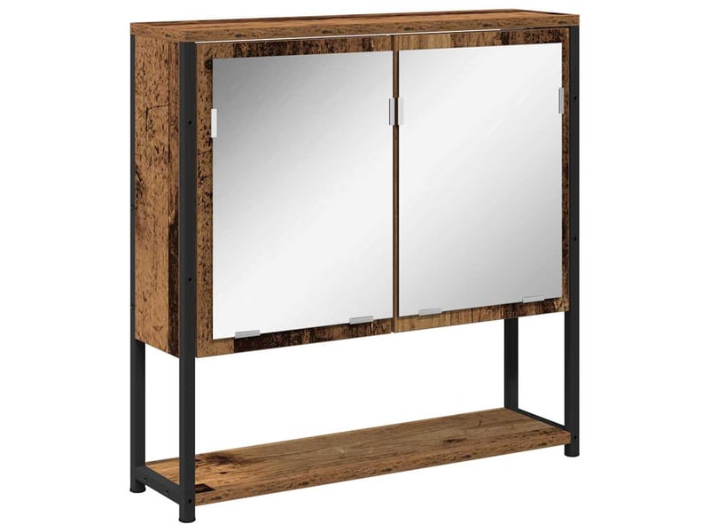  Ensemble de mobilier de salle de bain 3 pc bois ancien cf64255  - Conforama E