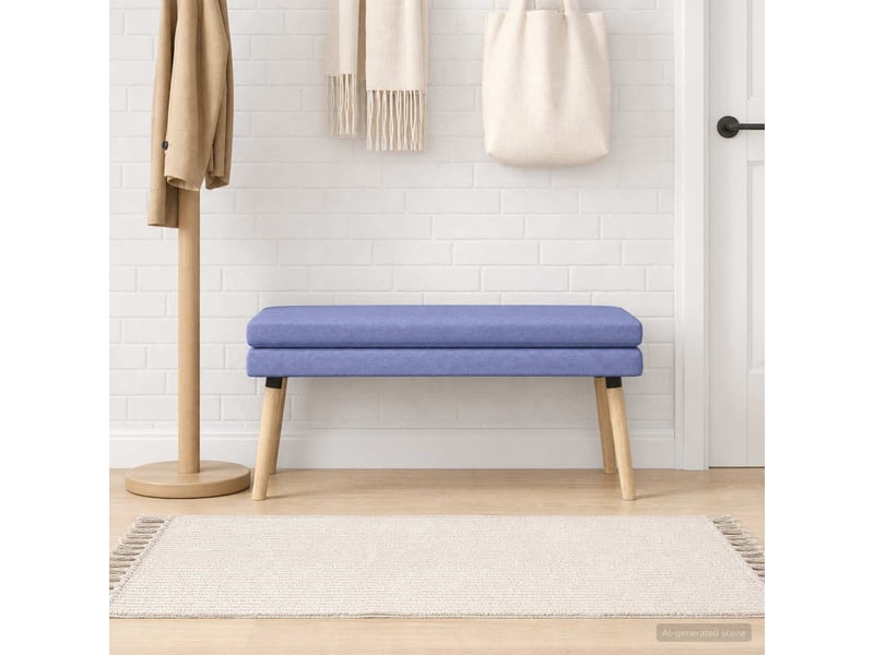  Banc d'entrée, banc à double couche bleu denim 110x40x47 cm tissu  - Conforama D