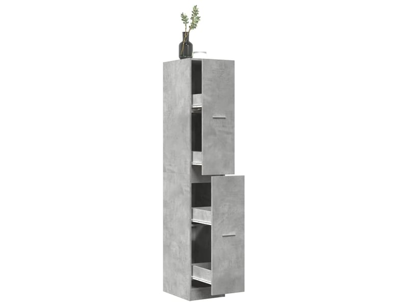  Meuble de rangement, armoire d'apothicaire gris béton 30x41x174,5 cm bois ingénierie  - Conforama B