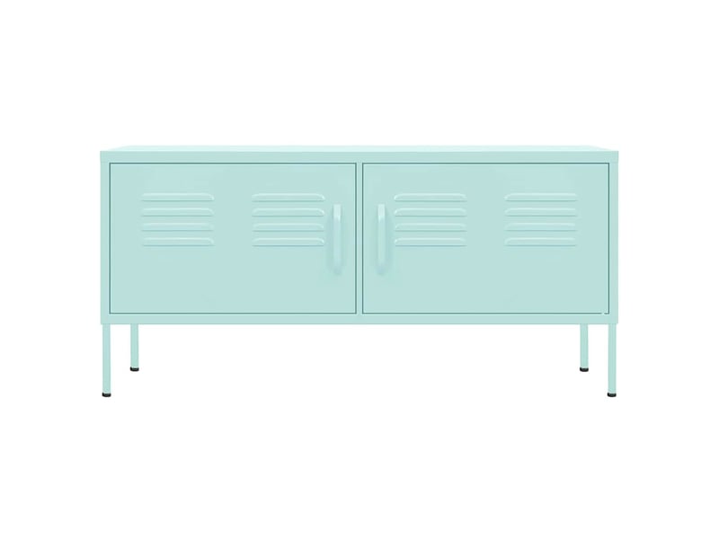  Meuble tv - banc tv - meuble de rangement vert menthe 105x35x50 cm acier  - Conforama C