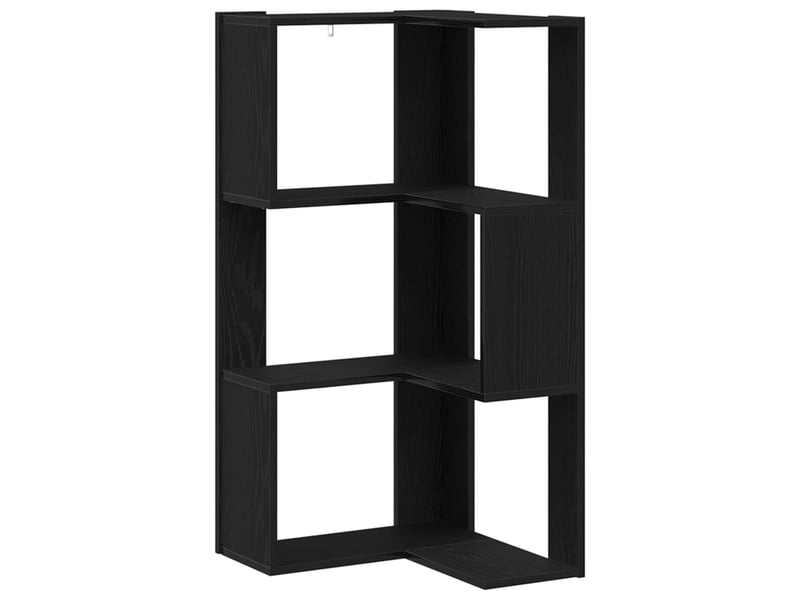  Bibliothèque 3 niveaux, armoire à livres 50 x 50 x 102 cm chêne noir  - Conforama A