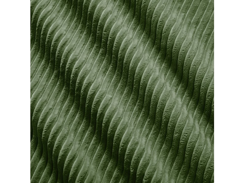 Canapé d'angle modulable 4 places en velours côtelé vert, sans montage, avec méridienne pour grand salon - Conforama D