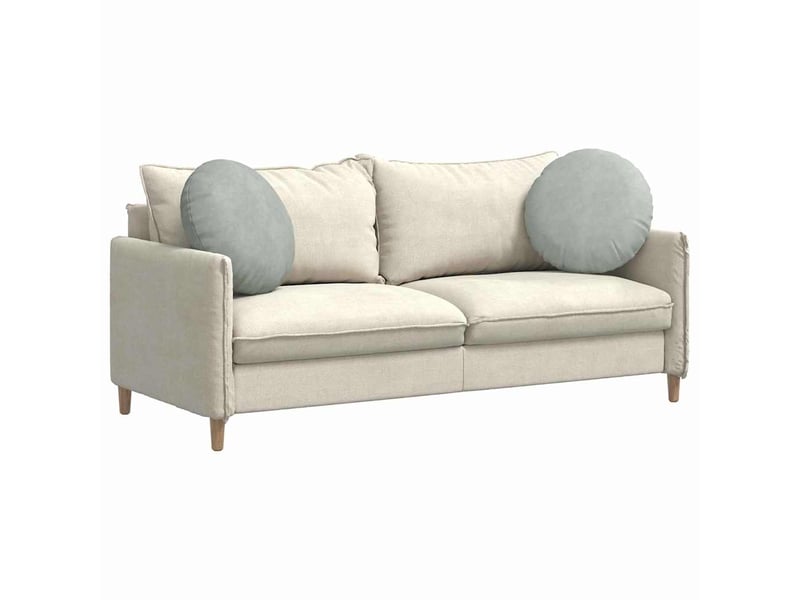  Lot de 2 coussins de siège, coussins décoratifs velours gris clair ø50 x 19 cm cf59894  - Conforama C