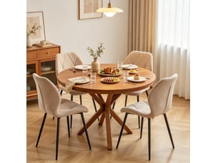 Ensemble table rond(e)  4 chaise(s)  <strong>DESMIU</strong> <strong></strong> 