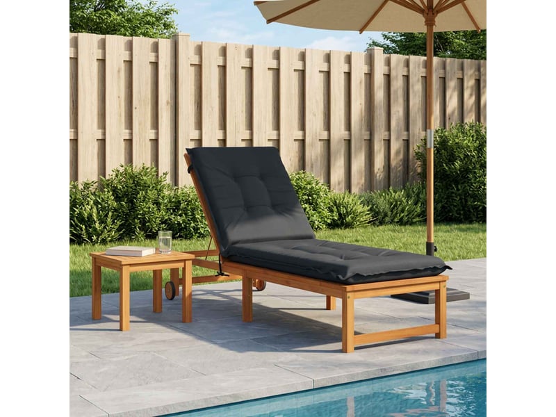 Coussin de transat, coussin pour bain de soleil gemert 100 % polyester bleu foncé cf56125 - Conforama B