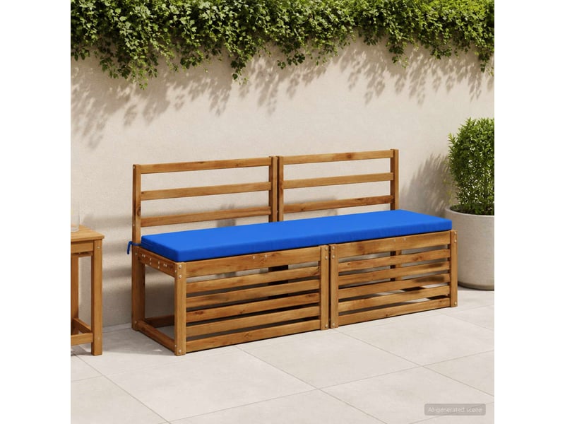Lot de 2 coussins de banc, coussins d'assise soest 100 % polyester bleu royal cf56784 - Conforama B