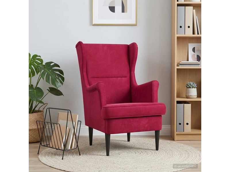  Vidaxl fauteuil bordeaux velours  - Conforama B