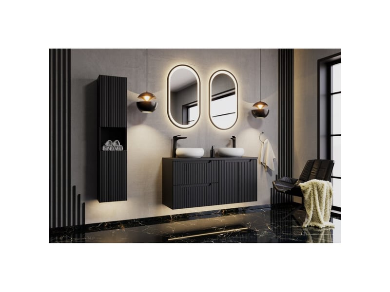  Miroir salle de bain led doré ovale 90x70 cm design  - Conforama C