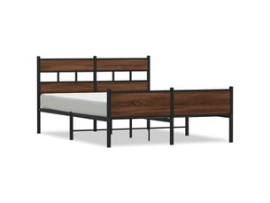 Lit 2 places 135x190 cm coloris marron
