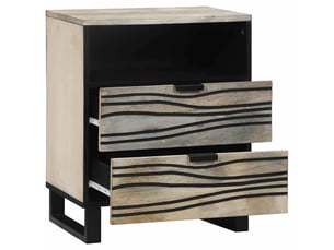 Table de chevet - cabinet de chevet - table de nuit blanc 50 x 33 x 62 cm bois d'ingénierie