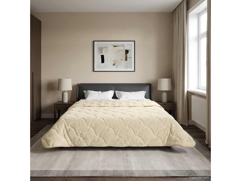  Couette - duvet d'été 200 x 220 cm été crème respirant  - Conforama B