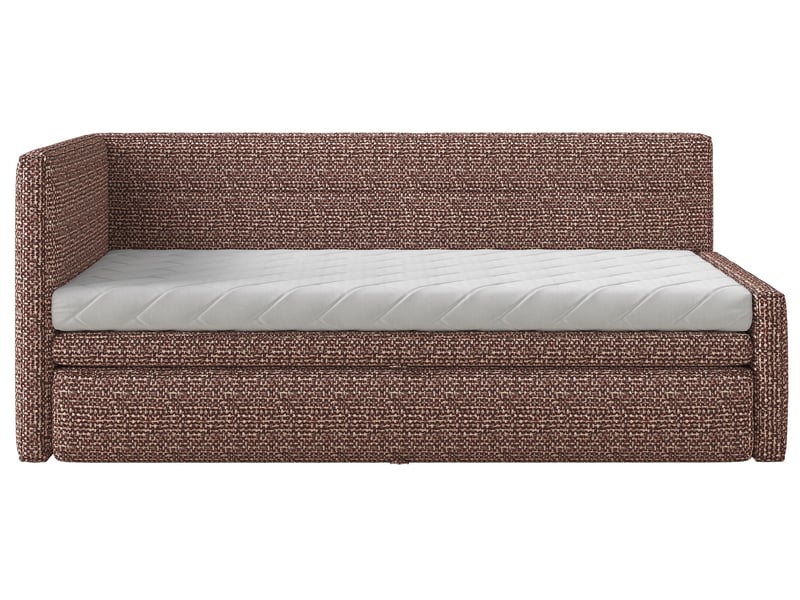  Selsey nesmi - lit rembourré - 90x200 cm - tissu tressé marron Nesmi - Conforama A