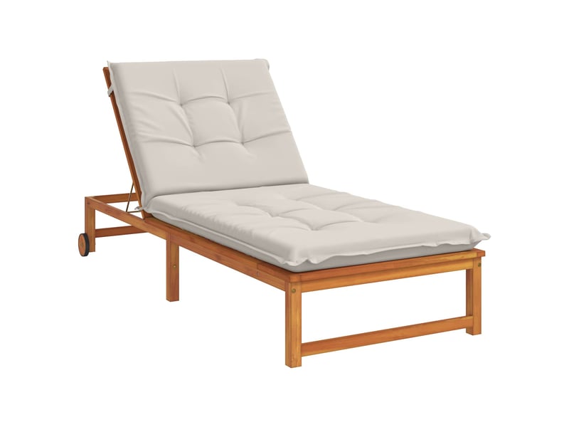  Coussin de transat, coussin pour bain de soleil gemert 100 % polyester blanc 190 x 80 x 9 cm cf56112  - Conforama C