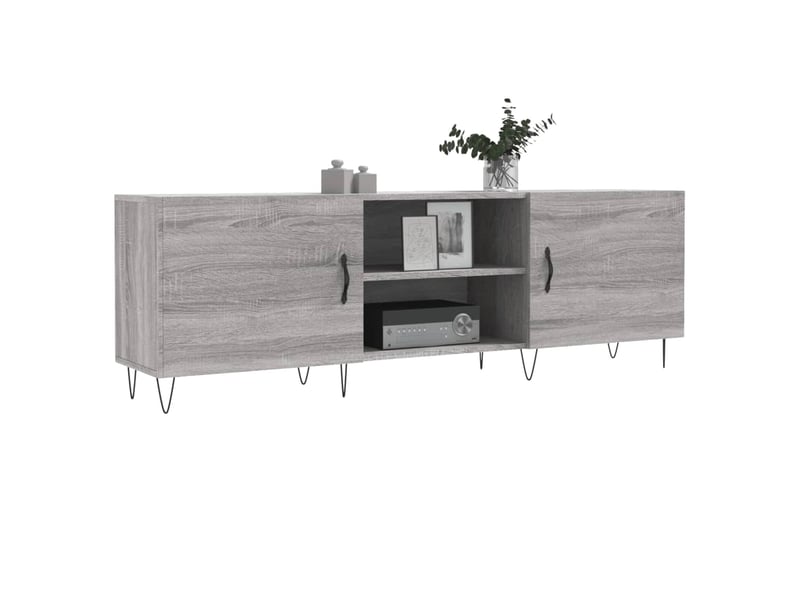  Meuble tv - banc tv - meuble de rangement sonoma gris 150x30x50 cm bois d'ingénierie  - Conforama C