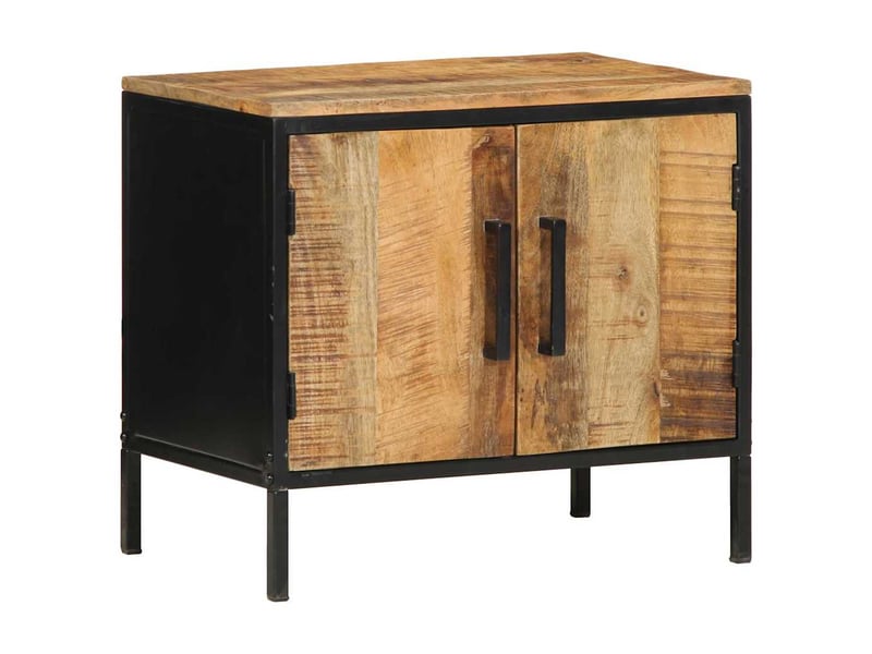  Table de chevet - cabinet de chevet - table de nuit 2 pc marron et noir 50 x 30 x 45 cm  - Conforama C