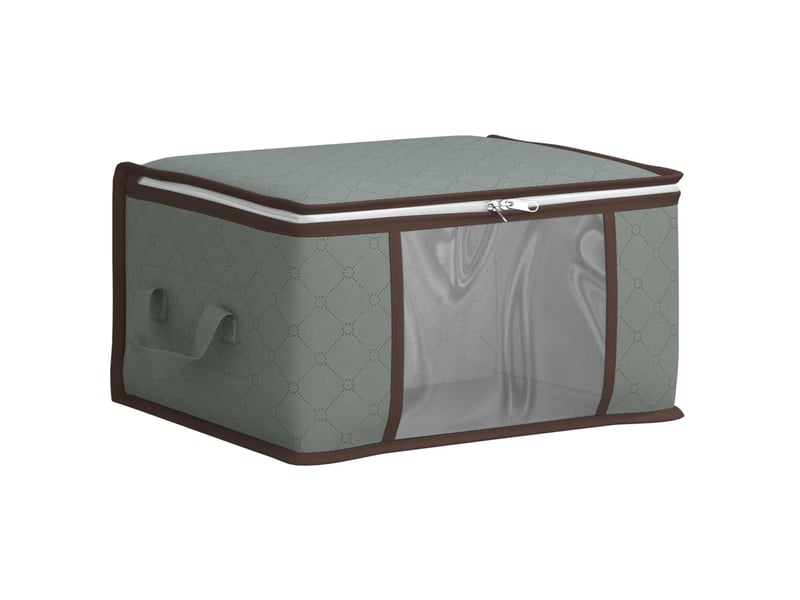 Boîte de rangement avec fenêtre latérale transparente gris shl79017 - Conforama A