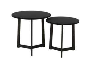 Table basse rond(e) coloris noir EVRYAE   - 48 cmx40 cm