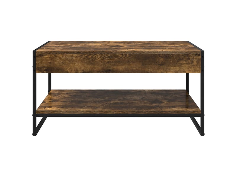  Table basse - table de salon - table à thé chêne fumé 80 x 50 x 40 cm bois d'ingénierie  - Conforama E