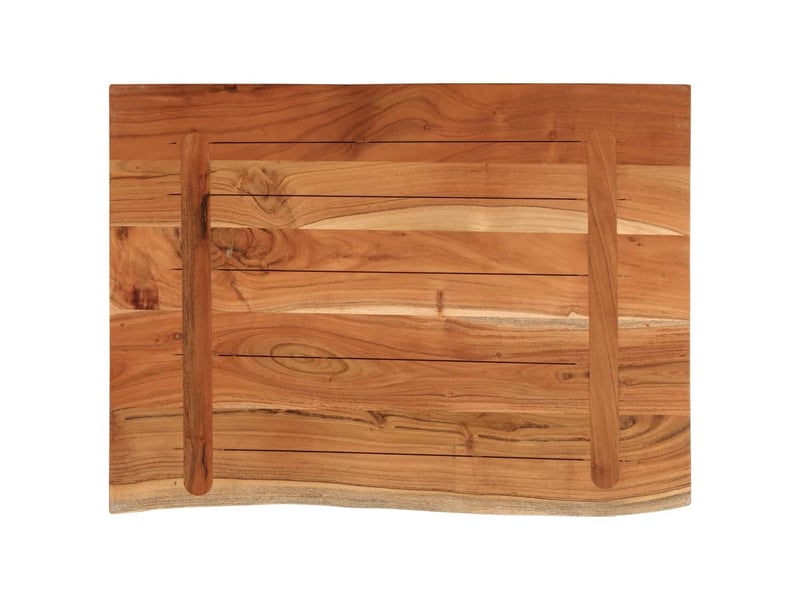 Comptoir de salle de bain, plan de travail 80x60x3,8 cm rectangulaire acacia cf65777 - Conforama E