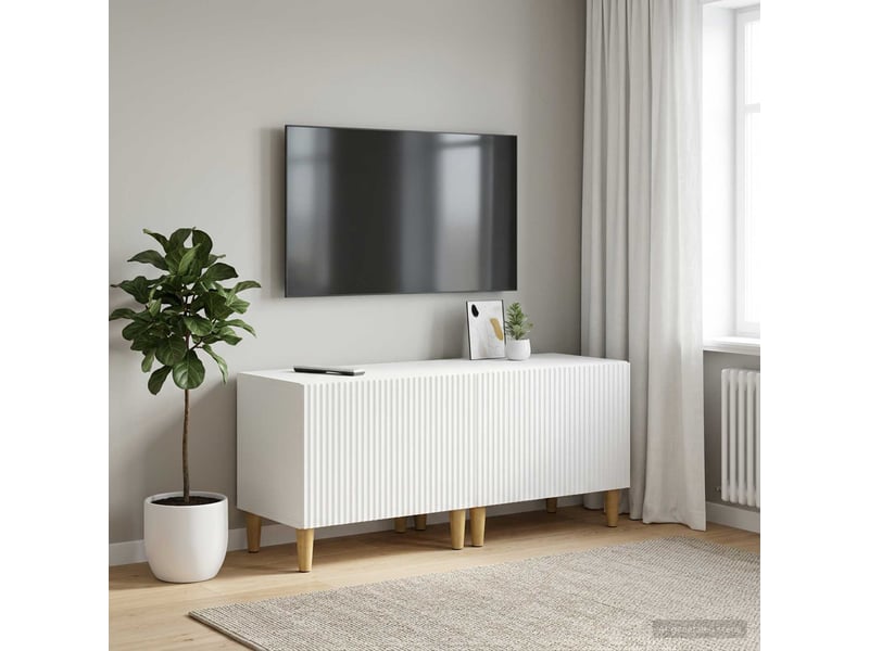  Meuble tv - banc tv - meuble de rangement blanc bois d'ingénierie  - Conforama B