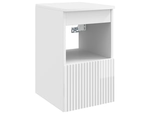 Armoire de salle de bain, meuble de rangement blanc brillant 30x44.5x50 cm