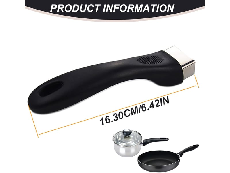 Remplacement des poignées de casserole, poignée de poêle antidérapante et anti-brûlure 6.4 pouces avec vis, plastique et acier inoxydable none - Conforama B