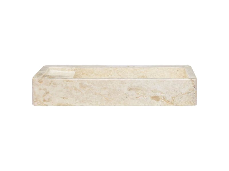  Lavabo de bain, vasque à poser crème 58x39x10 cm marbre cf65642  - Conforama C