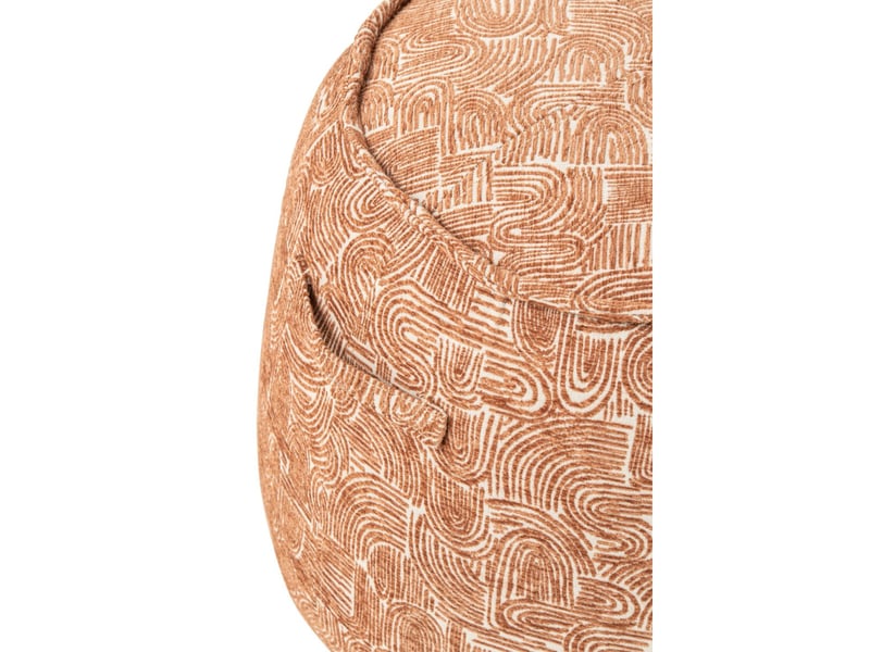  Pouf design à motifs margo 50cm rouille  - Conforama C