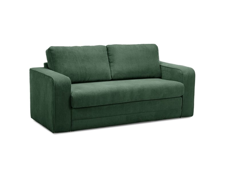  Bobochic canapé droit convertible déplimousse come velours côtelé vert COME - Conforama C
