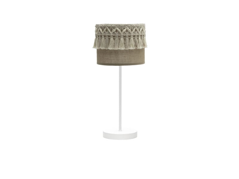  Lampe à poser fabrilamp ekaterina toile de jute 1 x e14 43 x 17 x 17 cm 188271001 - Conforama A